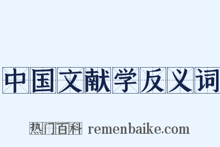 中国文献学反义词是什么意思的图片